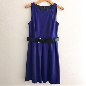 Theory Ardi Blue A-line Dress Sz 8 - Belted